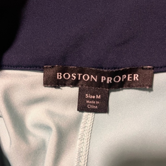 Boston Proper Women's Color Block active performance Jacket - navy mint white M - Picture 4 of 10